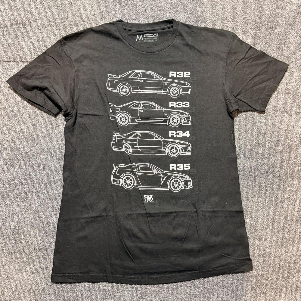 TunerCult Shirt Mens Medium Black R32 R33 R34 R35 GT-R JDM Car Graphic Tee